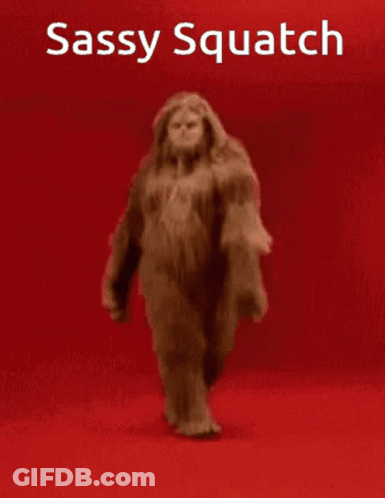 Sassy Squatch Bigfoot Walking GIF