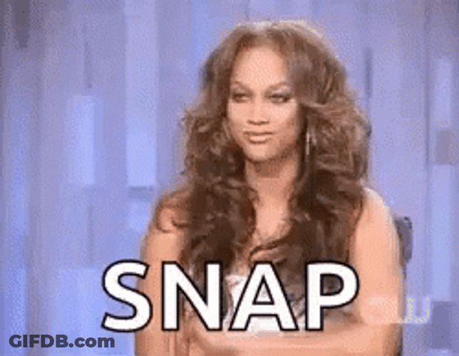 Sassy Supermodel Tyra Banks Finger Snaps GIF