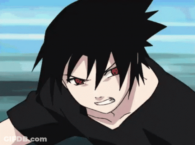 Sasuke And Naruto Running Fighting Each Other GIF