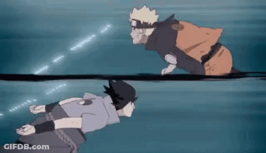 Sasuke And Naruto Running GIF