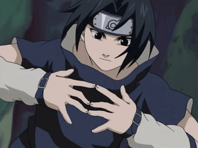 Sasuke Doing Naruto Hand Signs GIF