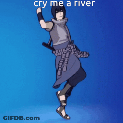 Sasuke Fornite Dancing Cry Me A River GIF