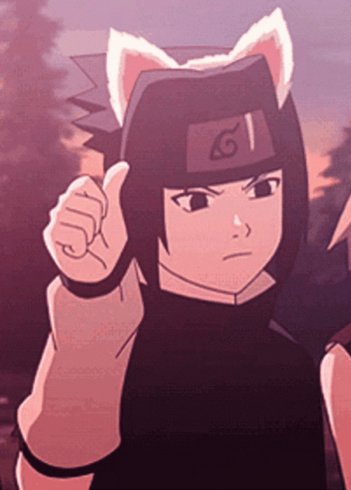 Sasuke Pfp Cat Ears GIF