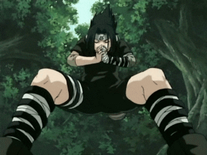Sasuke Pfp Hand Signs GIF