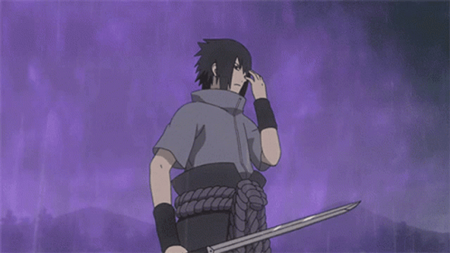 Sasuke Pfp Purple Smoke GIF