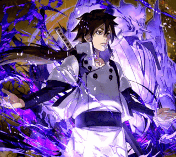 Sasuke Pfp Purple Sword Of Kusanagi GIF