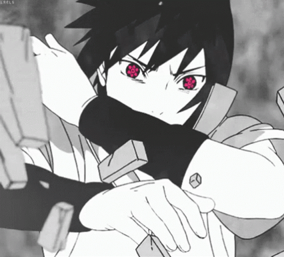 Sasuke Sharinga Air Floating GIF