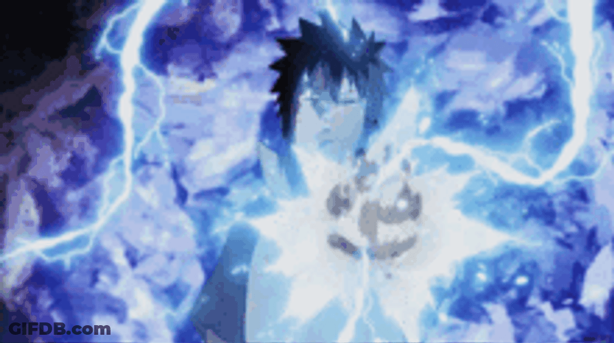 Sasuke Sharingan Blinding Chidori GIF