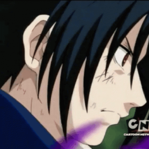 Sasuke Sharingan Curse Mark GIF