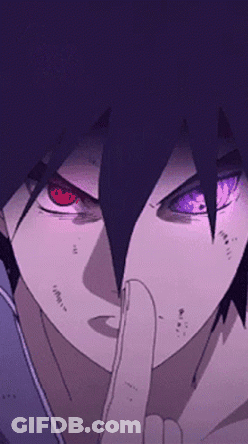 Sasuke Sharingan Fierce Threat GIF