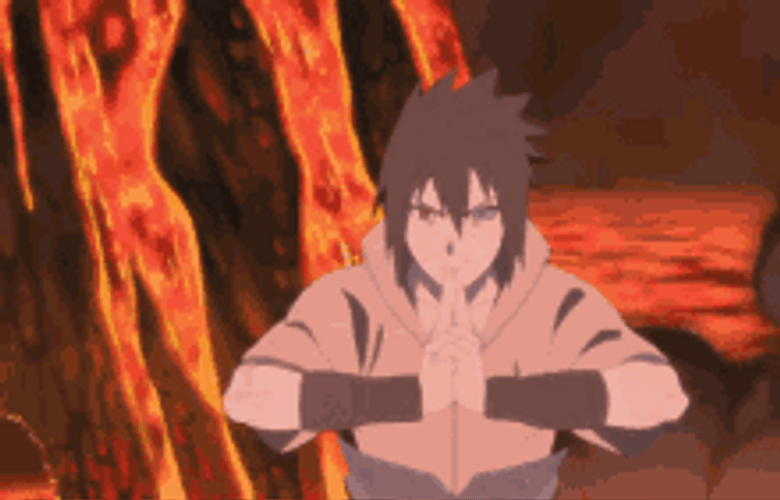 Sasuke Sharingan Fight GIF