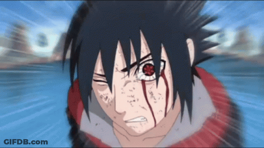 Sasuke Sharingan Powerful Red Eye GIF