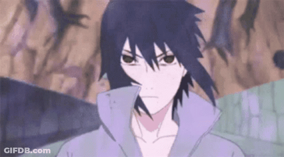 Sasuke Sharingan Serious Fierce Stare GIF