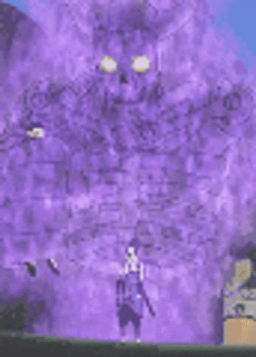 Sasuke Susanoo Standing Behind GIF