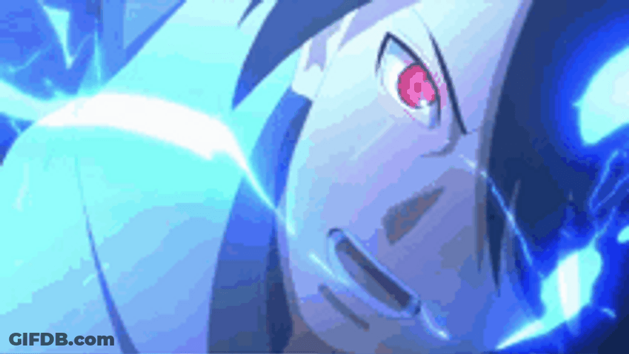 Sasuke Uchicha Powerful Chidori Burst GIF