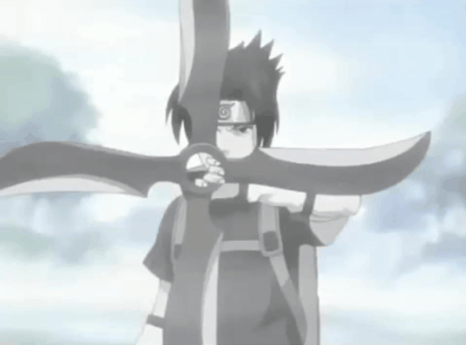Sasuke Uchiha Flying Up GIF