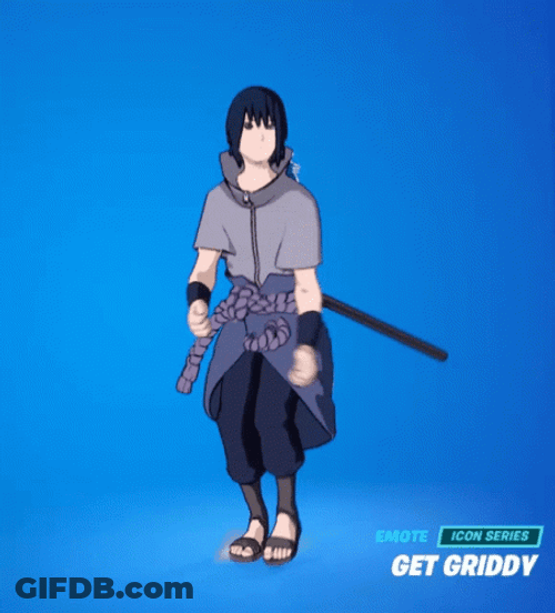 Sasuke Uchiha Fortnite Griddy GIF
