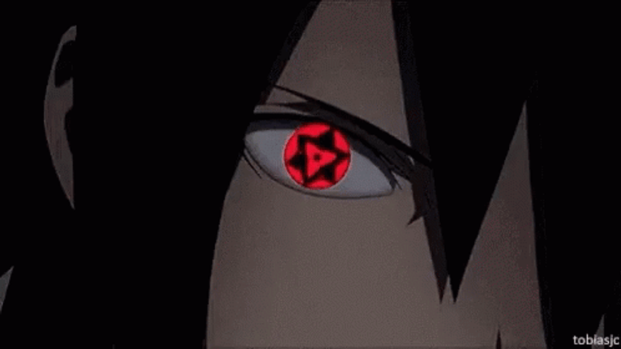 Sasuke Uchiha Red Eye Look GIF