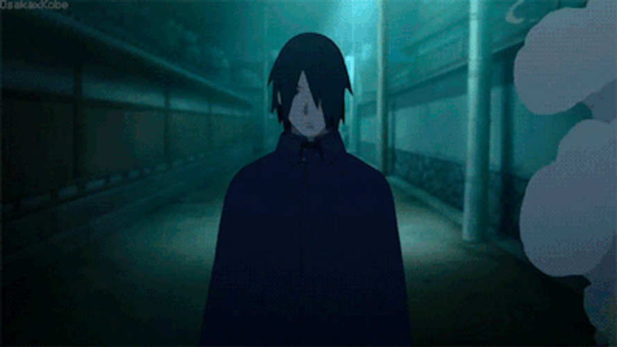 Sasuke Uchiha Slowly Vanishing GIF