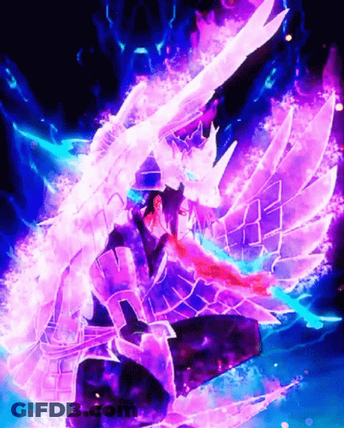 Sasuke Uchiha Susanoo Digital Art GIF