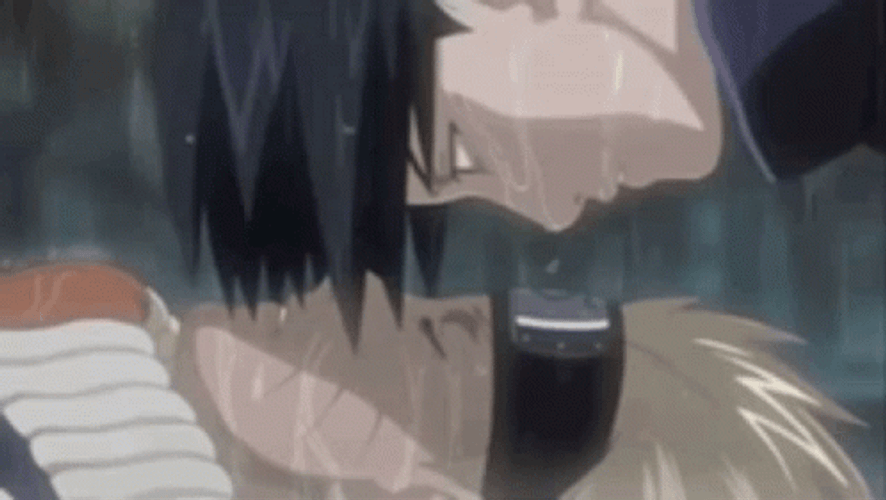 Sasuke Vs Naruto Unconscious After Losing GIF