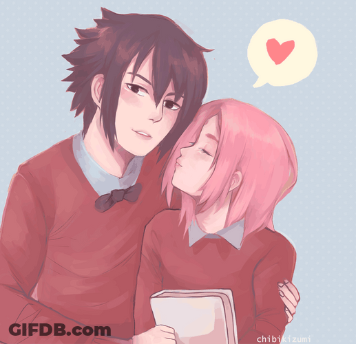 Sasusaku Sakura Sasuke Anime Love GIF