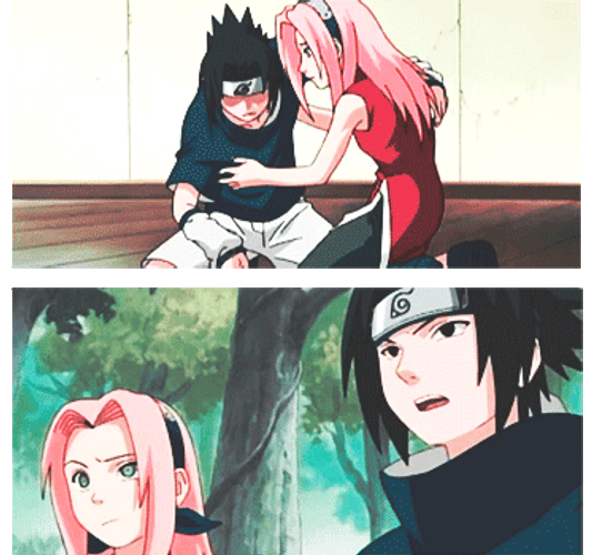 Sasusaku Sakura Sasuke Anime Moments GIF