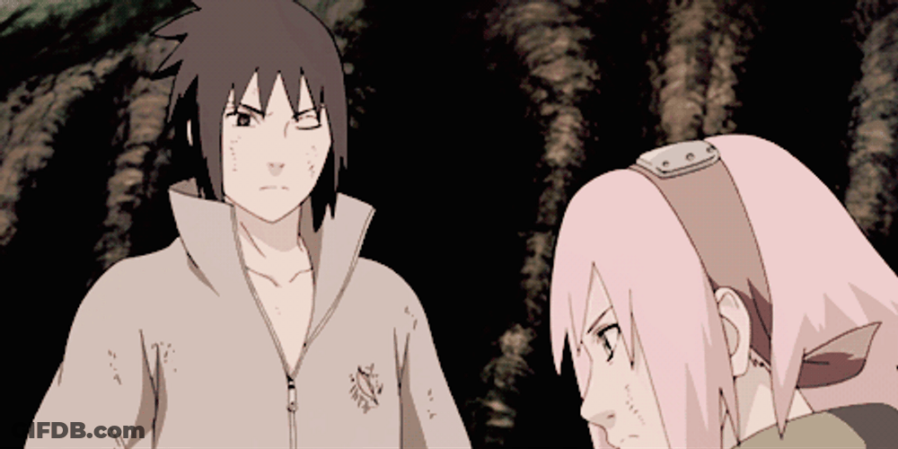 Sasusaku Sakura Sasuke Blushing GIF
