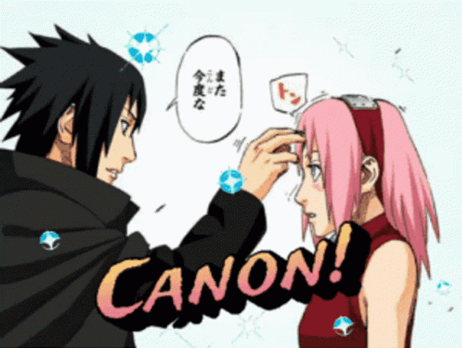 Sasusaku Sakura Sasuke Forehead Poke GIF