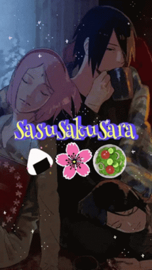Sasusaku Sakura Sasuke Sarada Anime Ship GIF