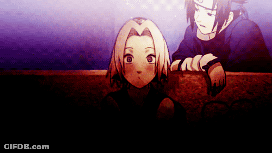 Sasusaku Sakura Sasuke Sitting Together GIF