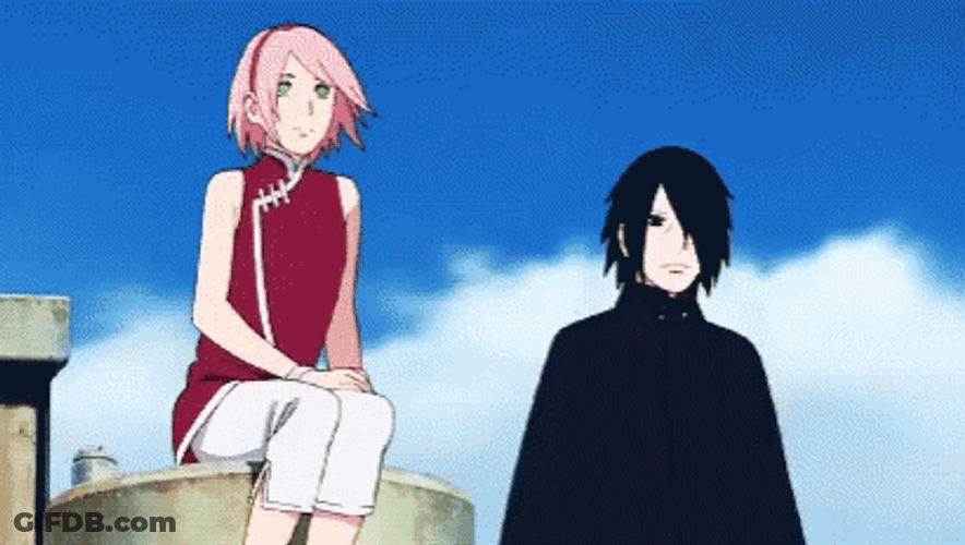 Sasusaku Sasuke Sakura Anime Couple GIF