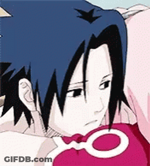 Sasusaku Sasuke Sakura Anime Hug GIF