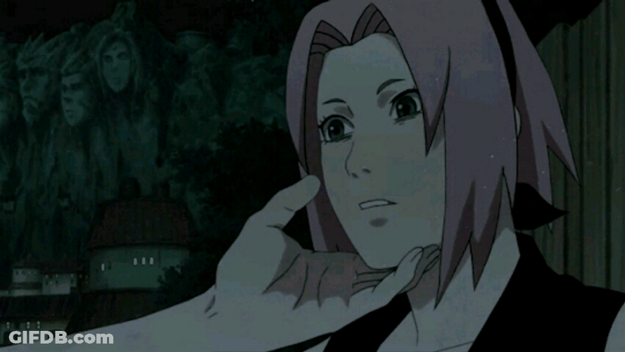 Sasusaku Sasuke Sakura Forehead Kiss Shocked GIF