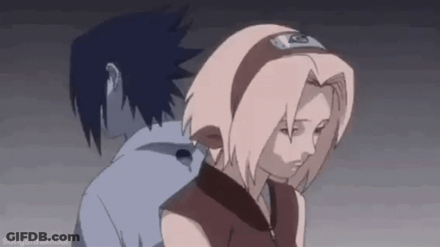 Sasusaku Sasuke Sakura Sad Anime GIF