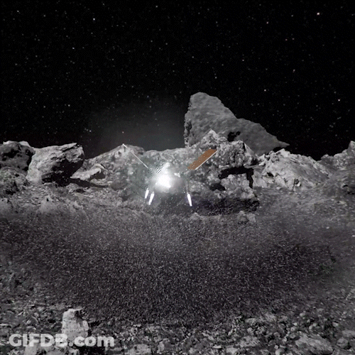 Satellite Asteroid Outer Space GIF