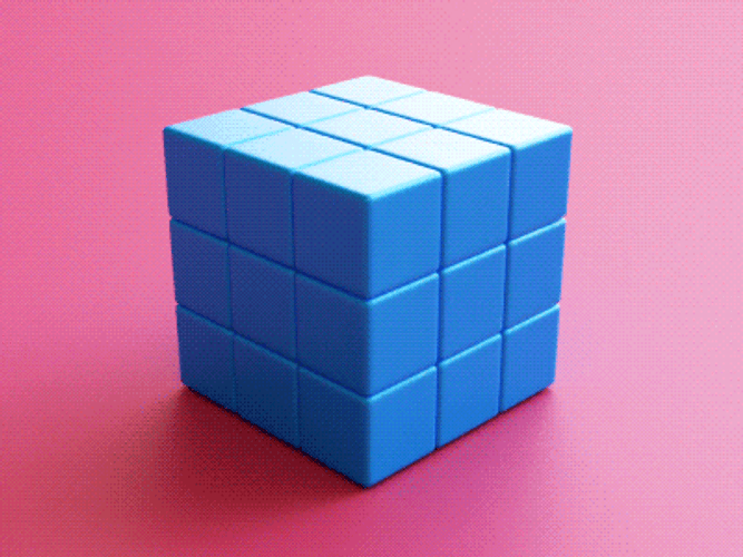 Satisfying 3D Cube GIF
