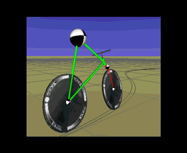 Satisfying Animated Bicycle Run Winding Course GIF