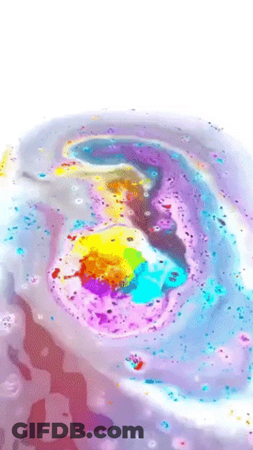 Satisfying Colorful Bath Bomb Swirl GIF