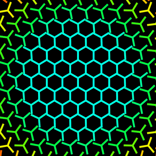 Satisfying Hexagon Color Change GIF