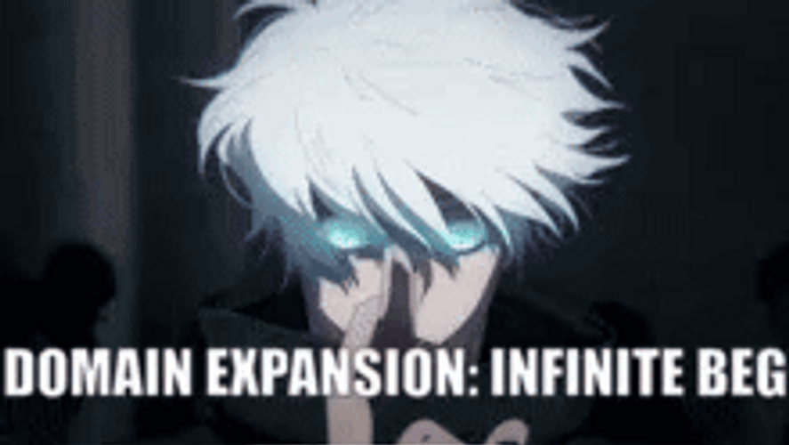 Satoru Gojo Domain Expansion Infinite Begs GIF