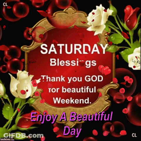 Saturday Blessings Thank You God Sign GIF