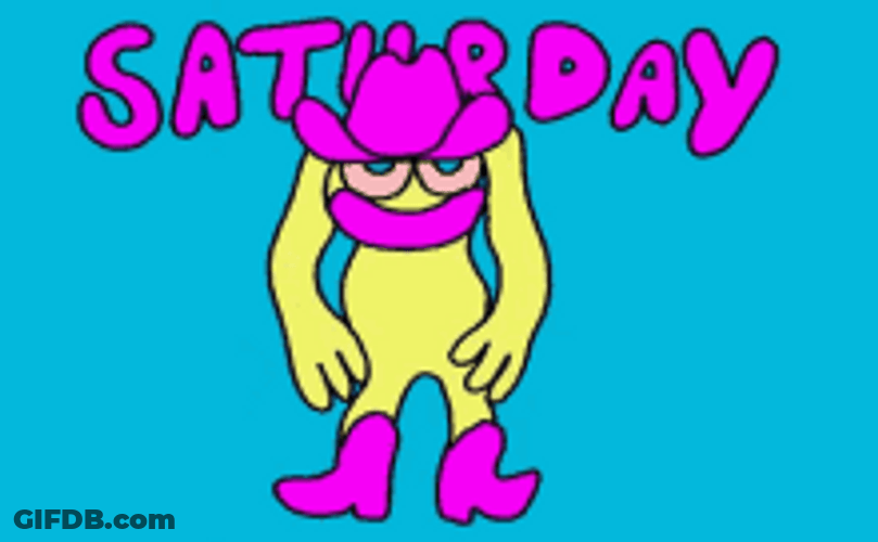 Saturday Cowboy Surprise Dance Animated GIF