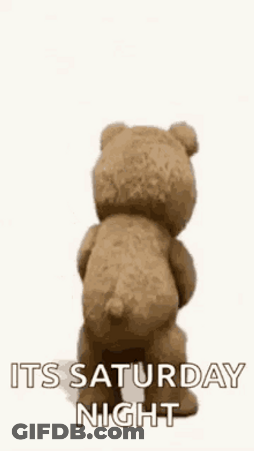 Saturday Night Drinking Ted Bear Shake Meme GIF