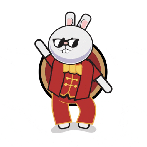 Saturday Night Fever Dancing Bunny GIF