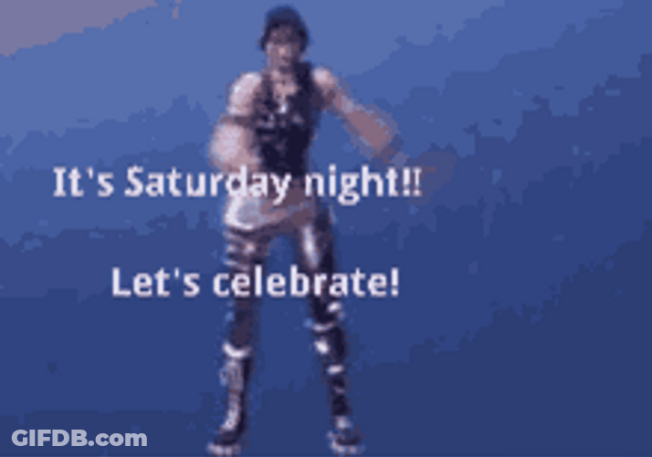 Saturday Night Funny Dance Celebrate Meme GIF