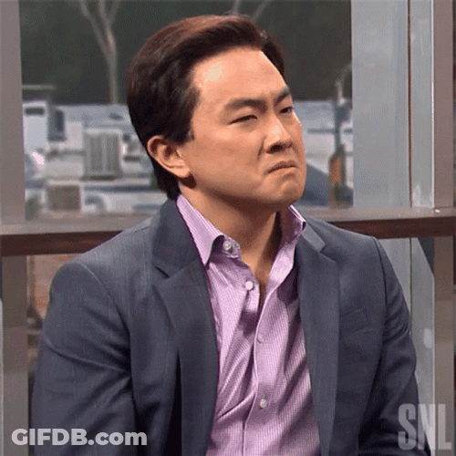 Saturday Night Live Bowen Yang Shaking My Head Reaction GIF