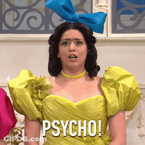 Saturday Night Live Shouting Psycho GIF
