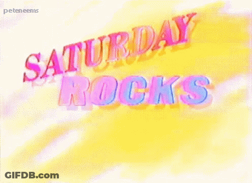 Saturday Rocks Superman On Yellow Background GIF