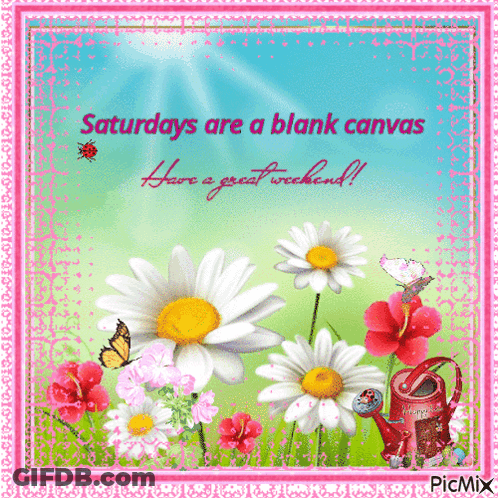 Saturdays Are A Blank Canvas Have A Great Weekend GIF
